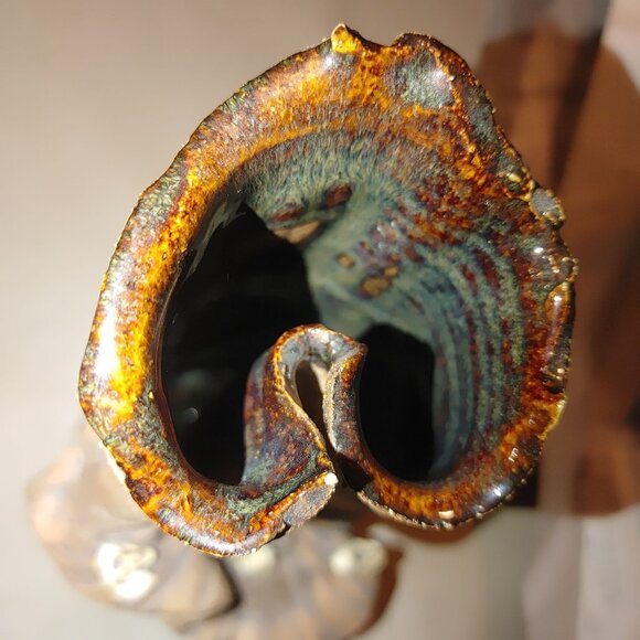 Rumsey Vase Pottery Birds Tree Trunk Art Nature 8 inches by 4 inches - Picture 2 of 16